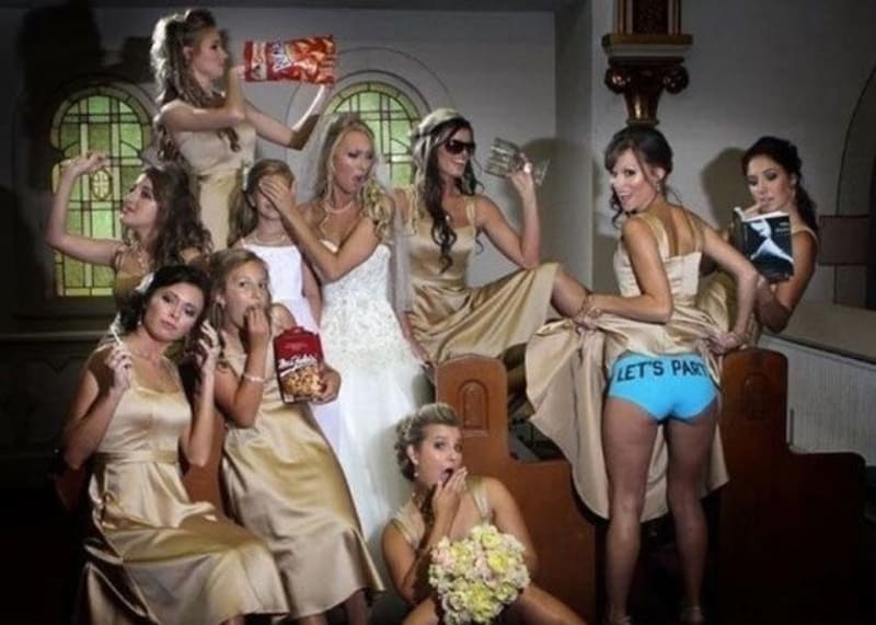 Vtipná fotka ze svatby je nutnost!