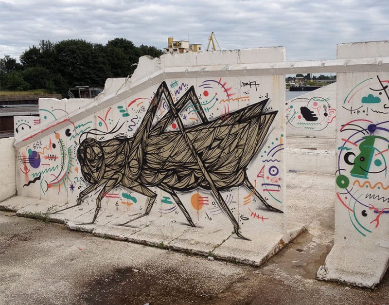 Geometrické zvířecí street art: Oživení pro opuštěná místa - Obrázek 11
