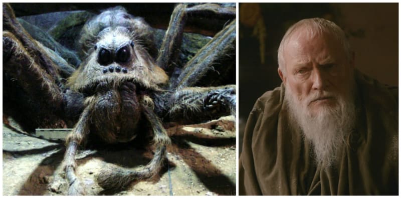 Julian Glover je známý jako velmistr Pycelle. V Harry Potterovi však propůjčil hlas pavoukovi Aragogovi.