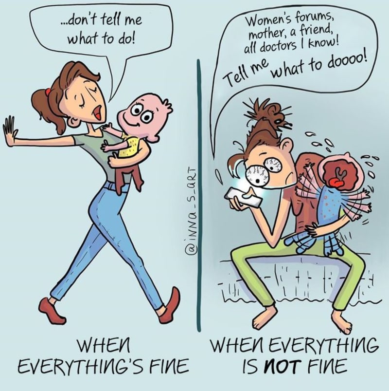 Ilustrace ze života matek na mateřské dovolené 10