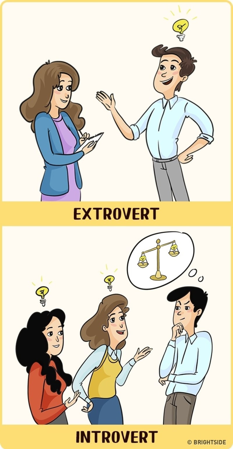 Rozdíl mezi extroverty a introverty 7