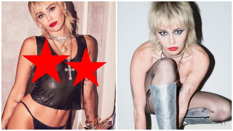 Zpěvačka Miley Cyrus se nahoty nebojí