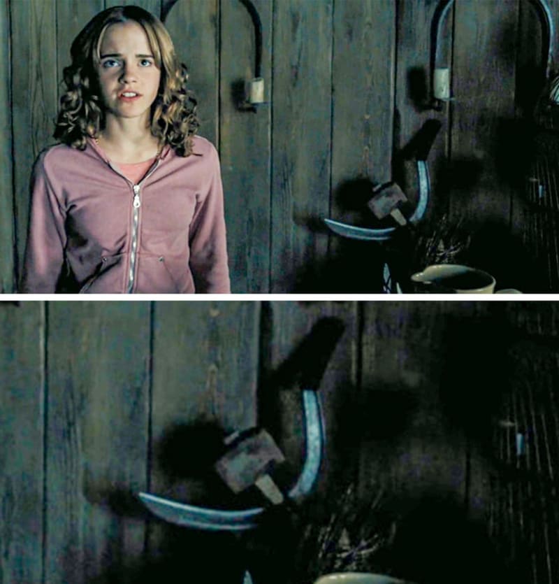 Když sledujete třetí film Harryho Pottera a všimnete si kladiva a srpu.