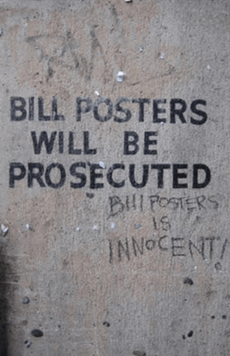 Bill Posters bude stíhán. Odpověď? Bill Posters je nevinný!