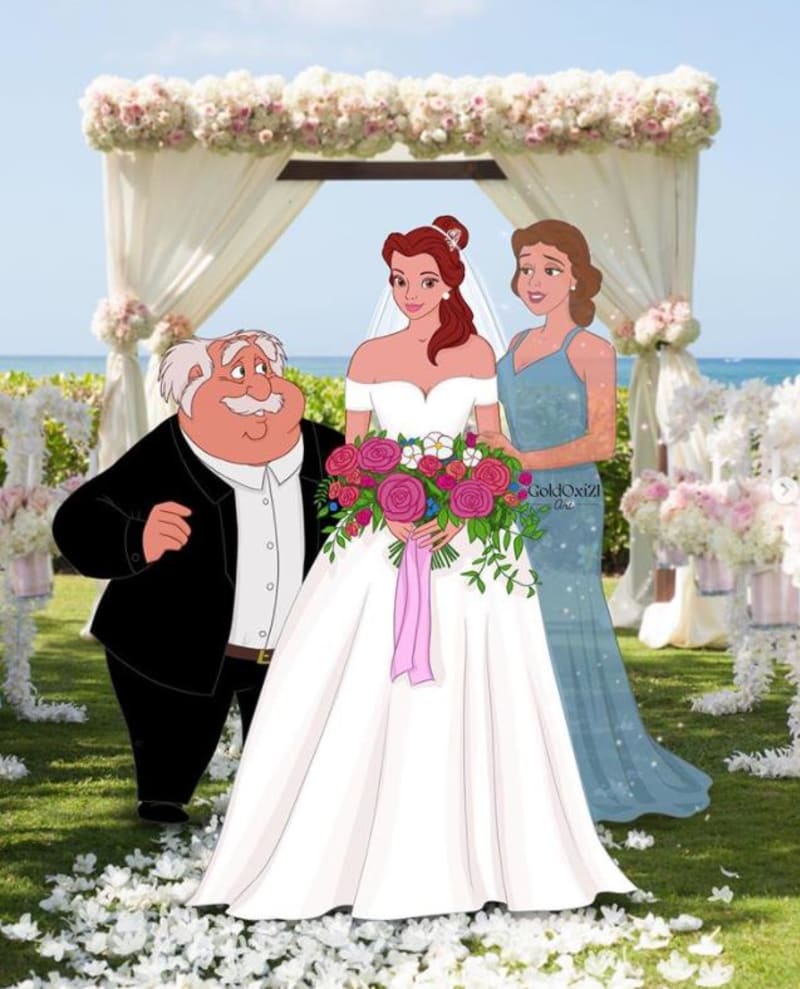 Kreslené postavy na svatbě 11