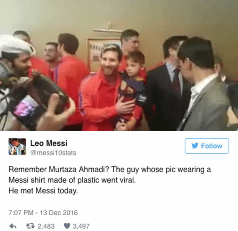 Osobně se setkal se slavným fotbalistou Lionelem Messim!