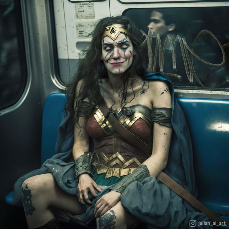 Wonder Woman se asi vrací z velké párty.