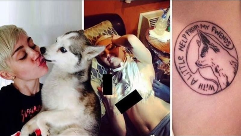 Miley a její psí tetování - Obrázek 2