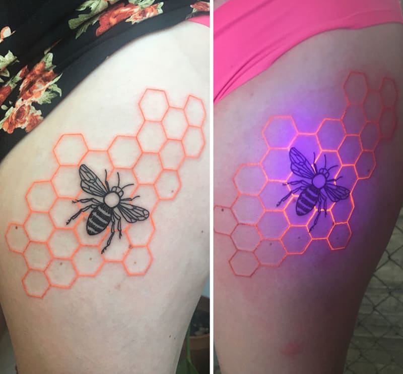 Fosforová tetování, která vyniknou až pod UV lampou 10