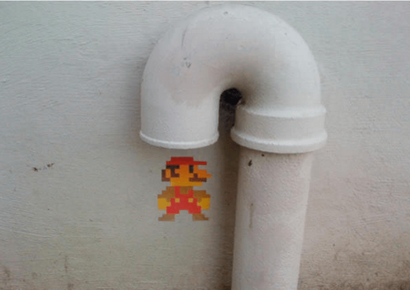 Touhle trubkou ne, Mario.