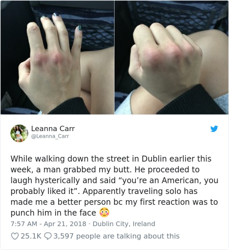 Dívka brutálně zametla s mužem, který ji na ulici napadl 2