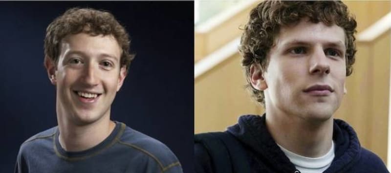 Jesse Eisenberg jako Mark Zuckerberg ve filmu Sociální síť