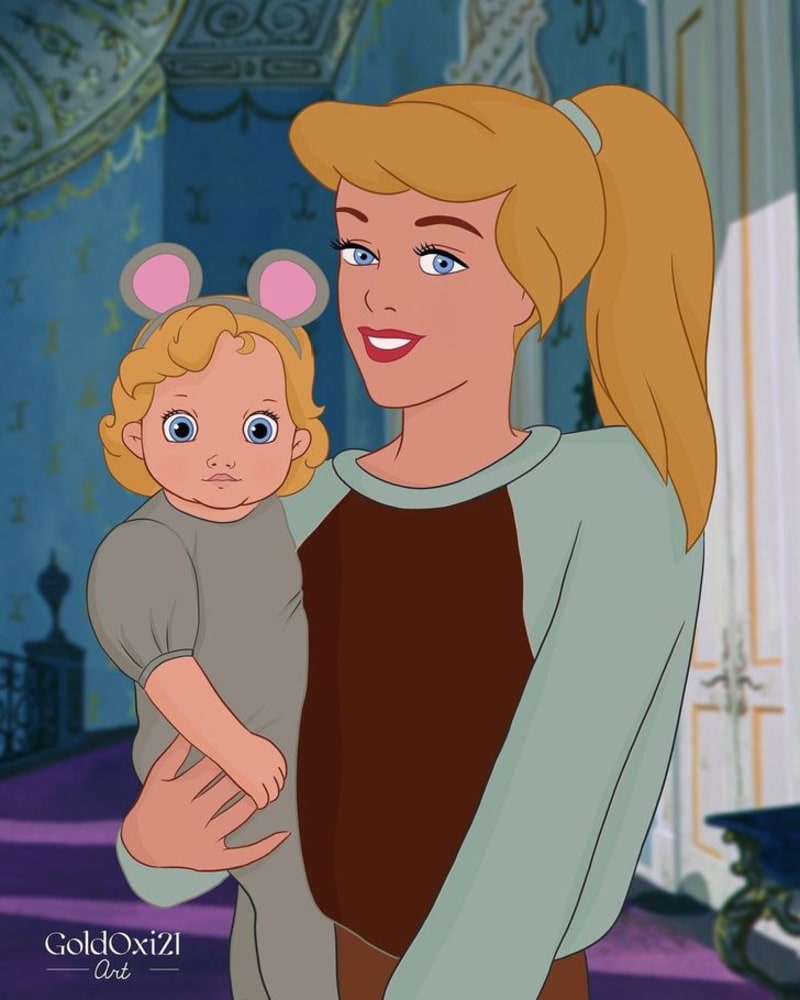 Postavy od Disneyho jako single rodiče 15