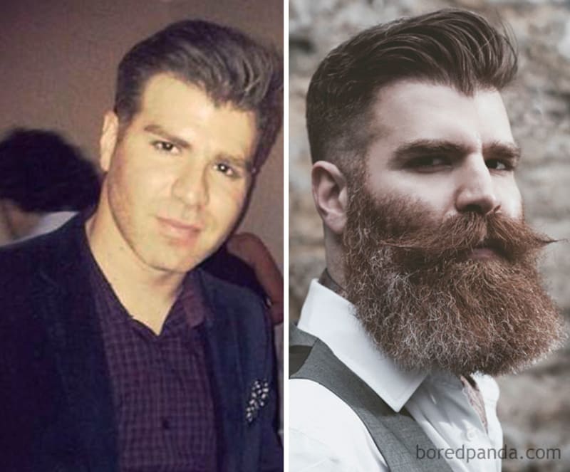 15 před a po fotek chlapů s vousy. Kdy jim to sekne víc? 4