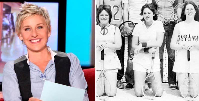 Moderátorka Ellen Degeneres... tenisová minulost