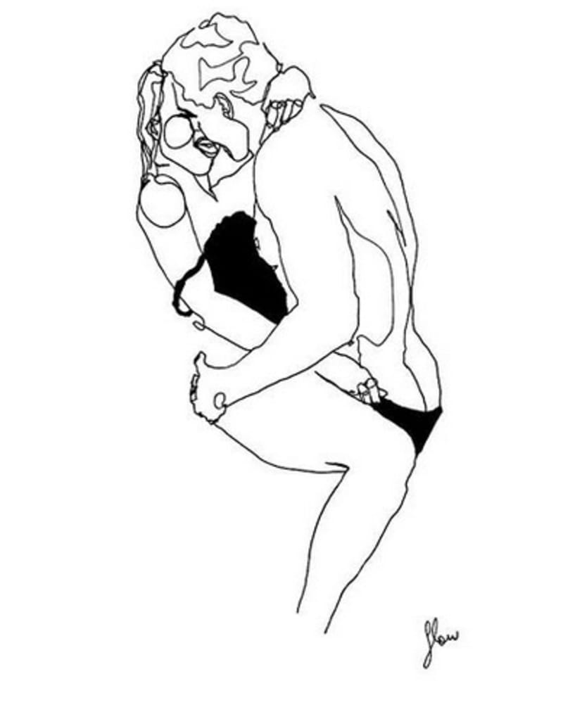 Ilustrace, které znázorňují sex z pohledu ženy. 15