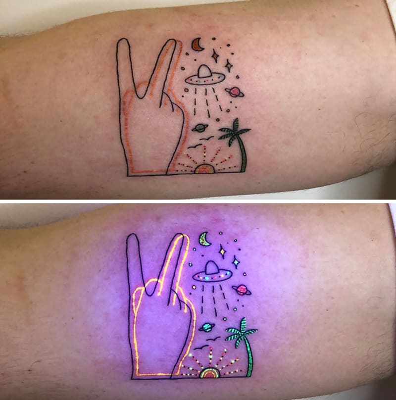 Fosforová tetování, která vyniknou až pod UV lampou 3