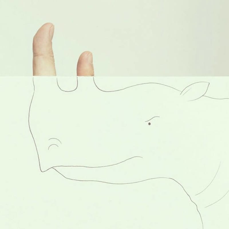 Umělec dotváří obrazy zvířat pomocí svých prstů - Obrázek 4