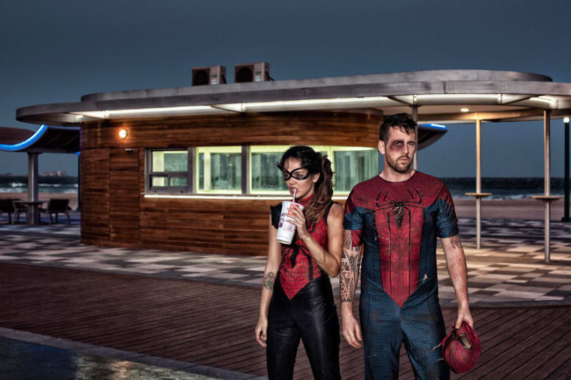 Spiderman – Dan, Anglie; Spiderwoman – Kristina, USA