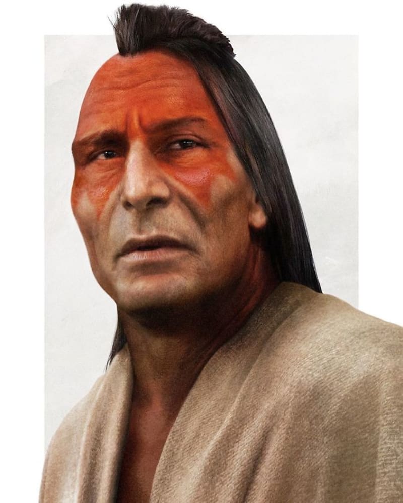 Živý otec Pocahontas Powhatan