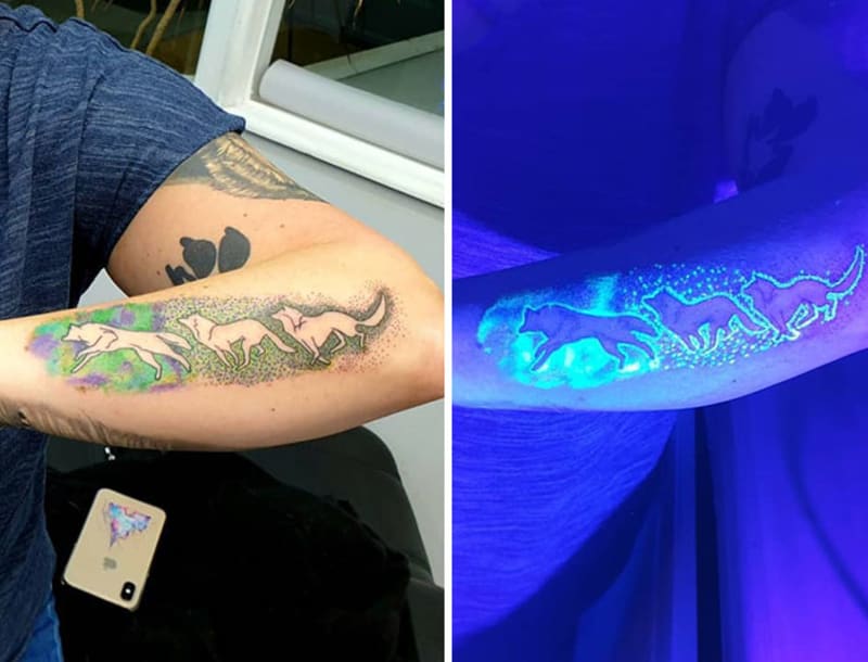 Fosforová tetování, která vyniknou až pod UV lampou 7