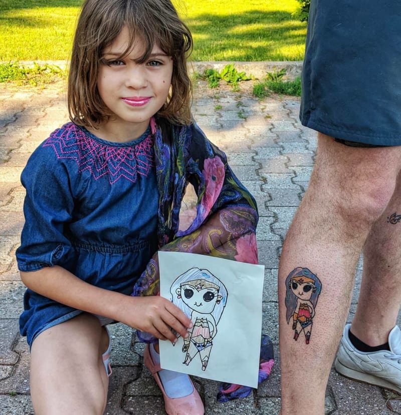 Otec - tetování od dcer 2