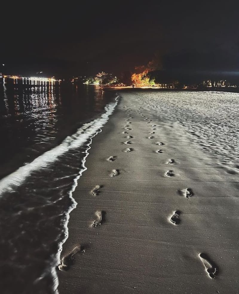 Gogova záhadná fotka od moře. Jsou to stopy Anny Kadeřávkové?