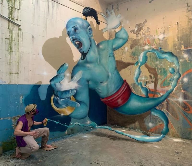 Brutální 3D street art od francouzského umělce