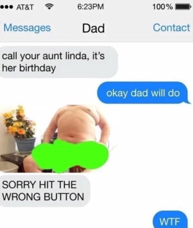 Otec poslal synovi fotku svého penisu