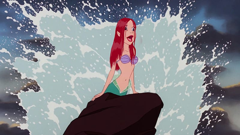 Ariel s mokrými vlasy
