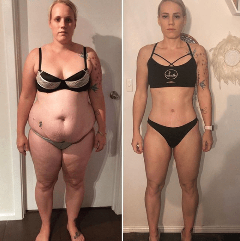 Žena zhubla téměř 60 kilo  5