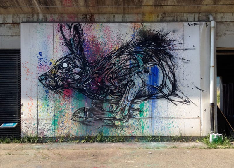 Geometrické zvířecí street art: Oživení pro opuštěná místa - Obrázek 10