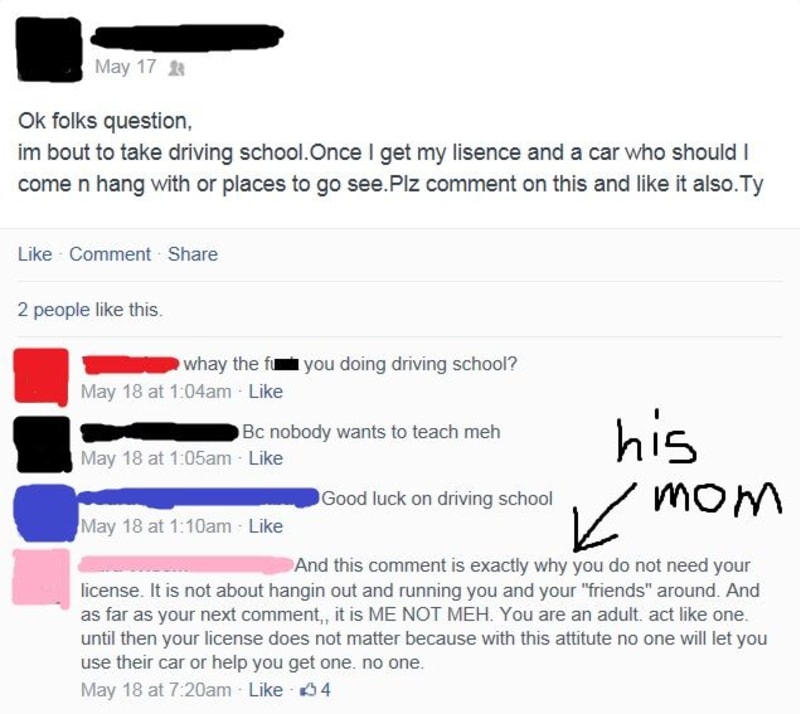 Někdy se nevyplatí, mít rodiče na Facebooku.