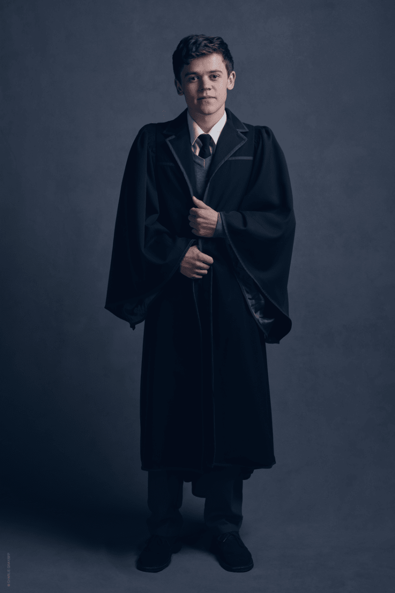 Sam Clemmett coby jejich syn Albus Severus Potter.