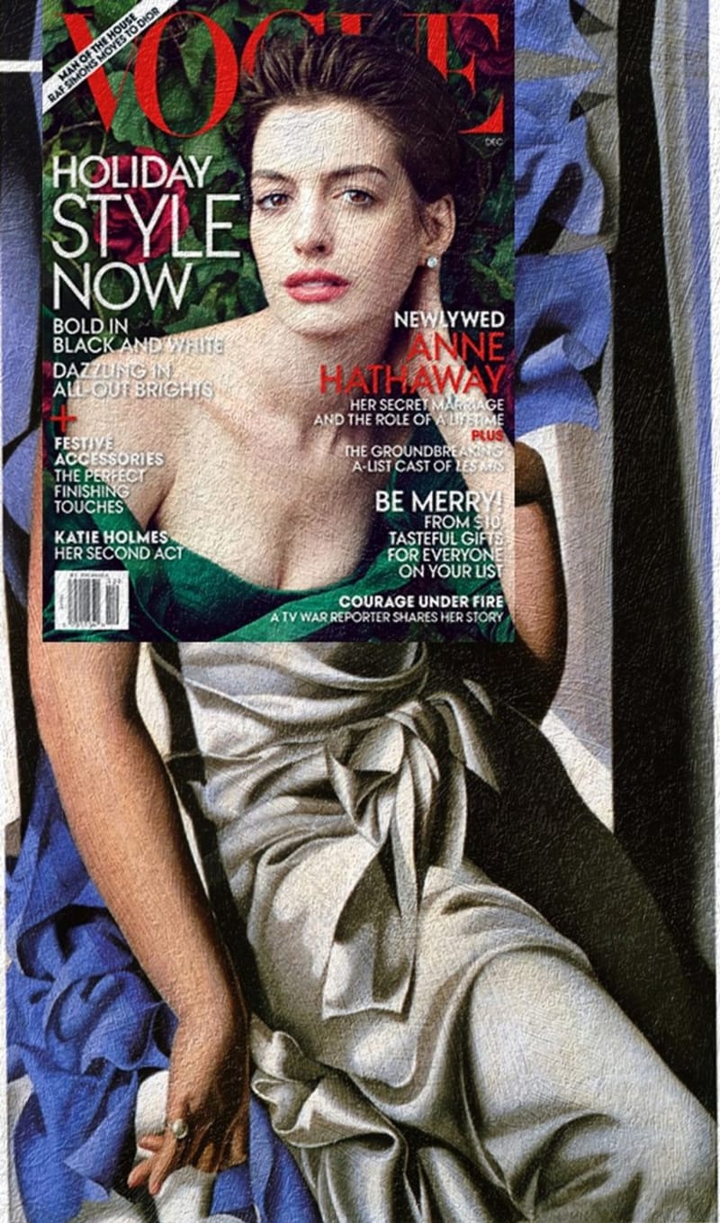 Anne Hathaway, Vogue a portrét paní M od Tamary de Lempicky