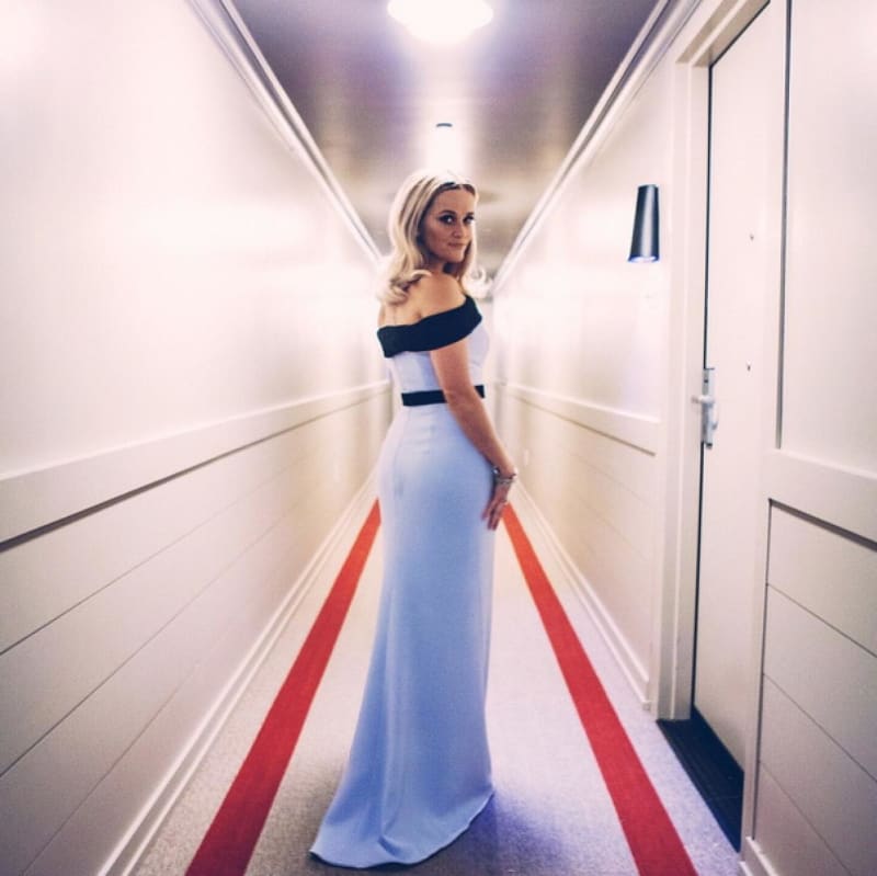 Reese Witherspoon odhalila na Instagramu první pohled na její nádherné oscarové šaty.