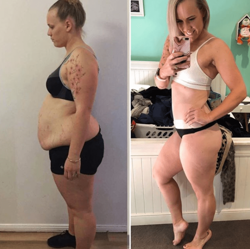 Žena zhubla téměř 60 kilo  9