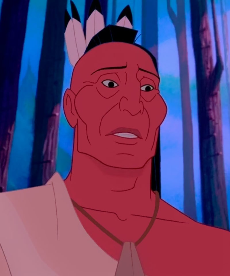 Animovaný otec Pocahontas Powhatan