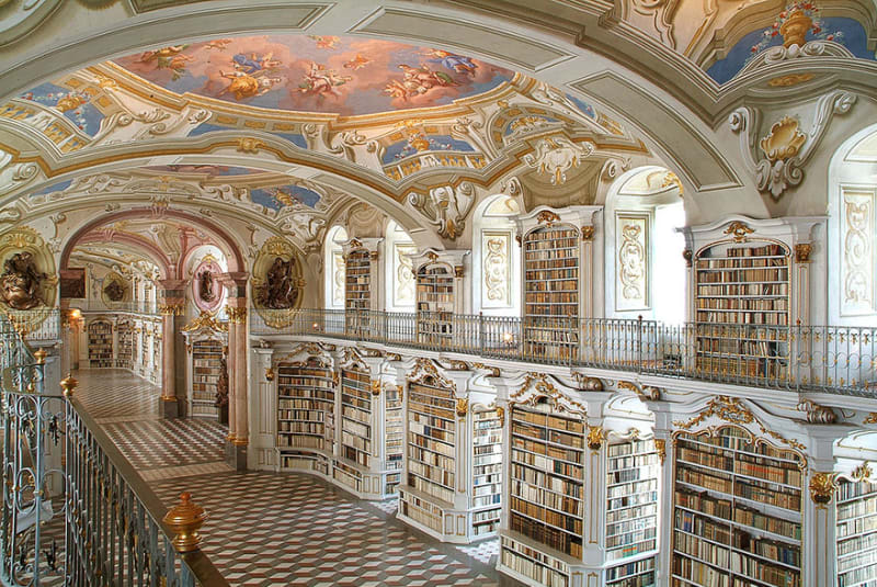 Admont knihovna, Admont, Rakousko