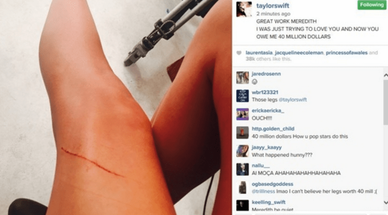 Na svůj Instagram dala velmi vtipný komentář. Svoje nohy má Taylor totiž pojištěné na 40 milionů dolarů Její kočce to je evidentně jedno.