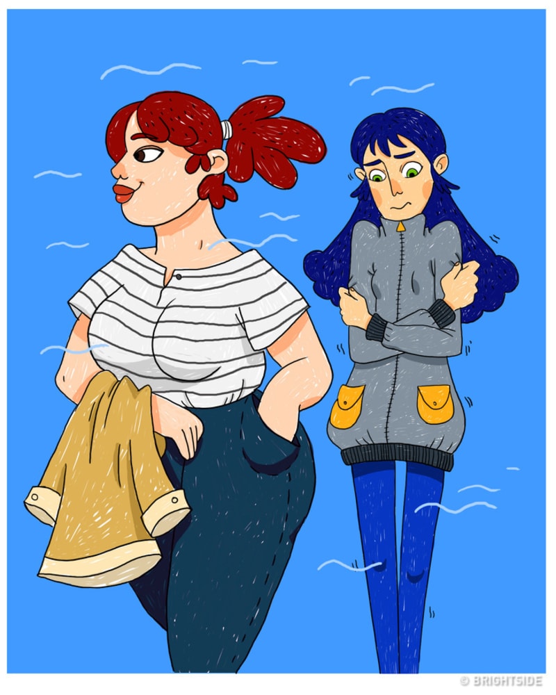 Ilustrace o problémech hubených a tlustých žen 5