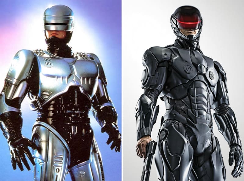 Robocop v roce 1987 a 2014.