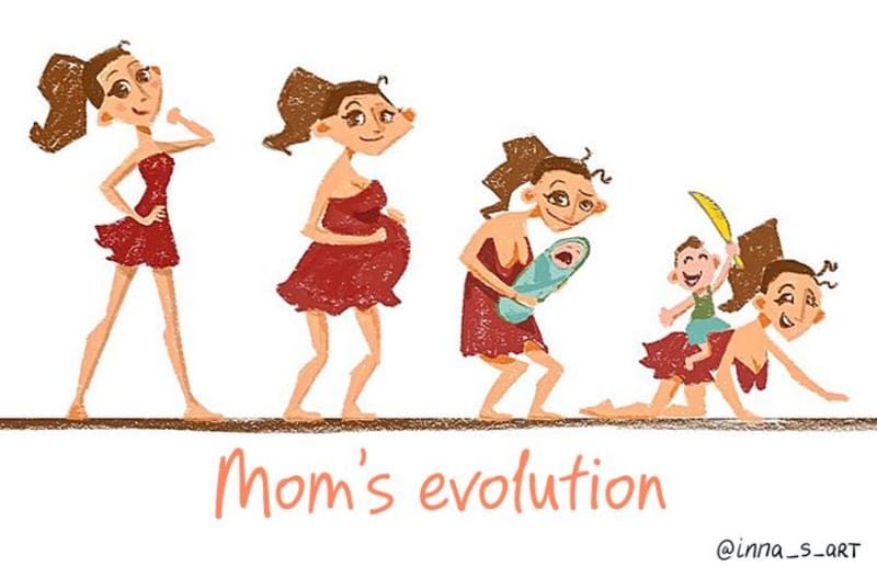Ilustrace ze života matek na mateřské dovolené 1