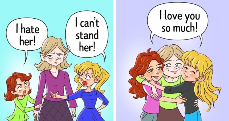 Ilustrace, které dokonale vystihují sesterské vztahy 4