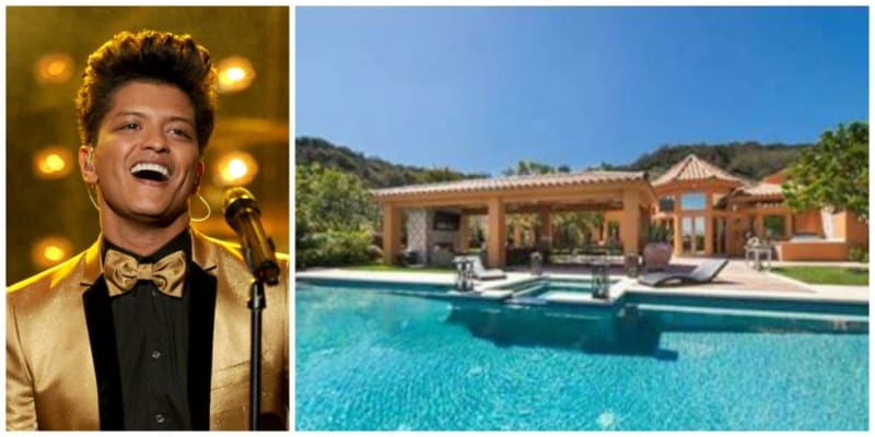 Bruno Mars prodává svůj dům se sedmi koupelnami a osmi ložnicemi. Může být váš za 170 milionů