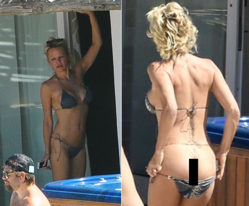 I celebrity mají občas problém s oblečením - Pamela Anderson a její prdelka