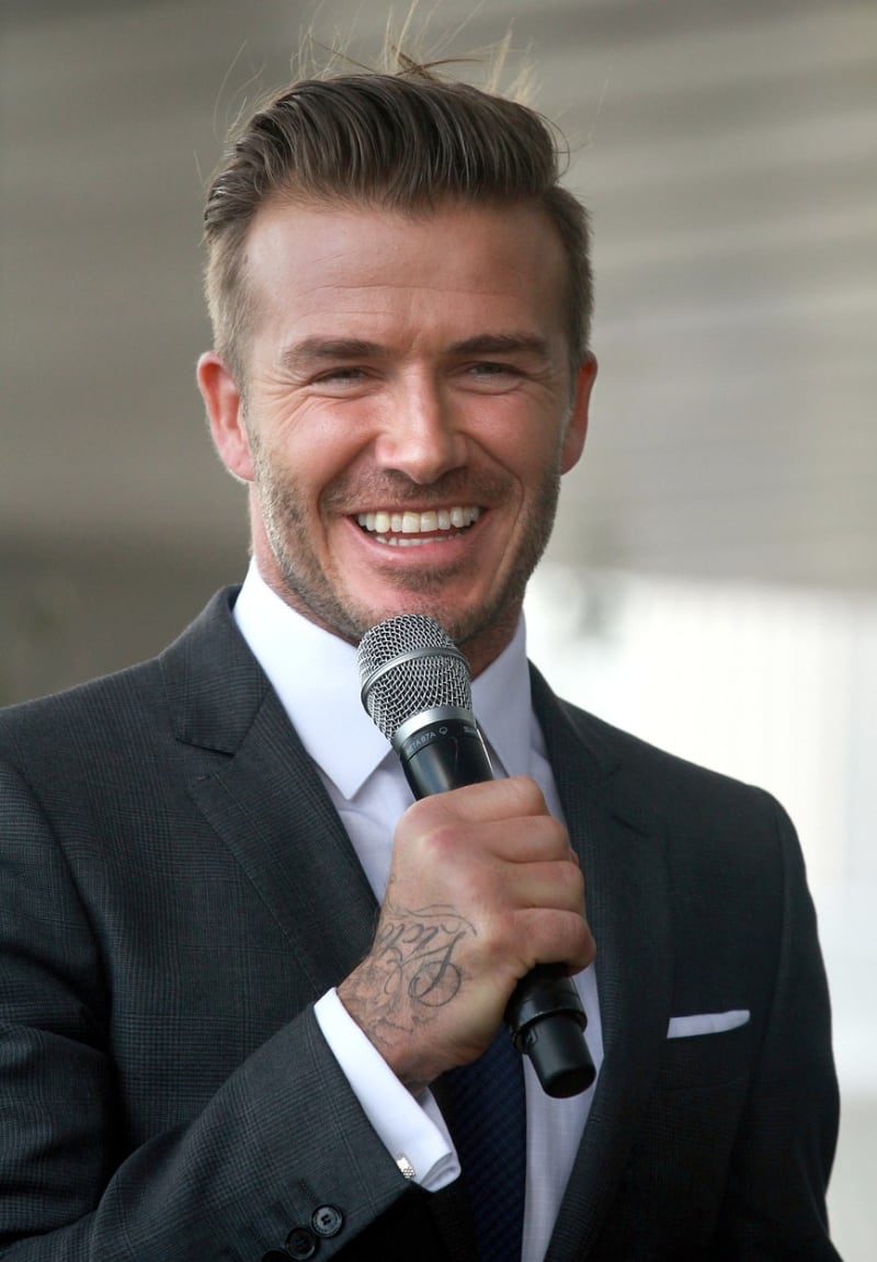 Fotbalista David Beckham má svou Victorii vytetovanou na hřbetu ruky