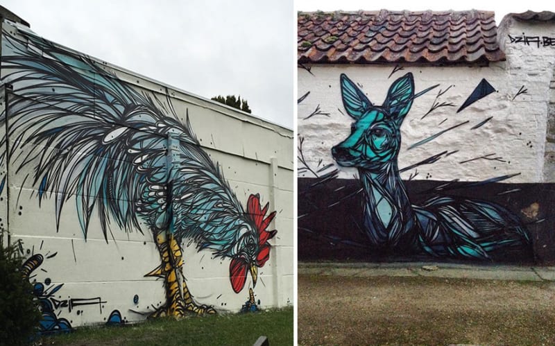Geometrické zvířecí street art: Oživení pro opuštěná místa - Obrázek 16