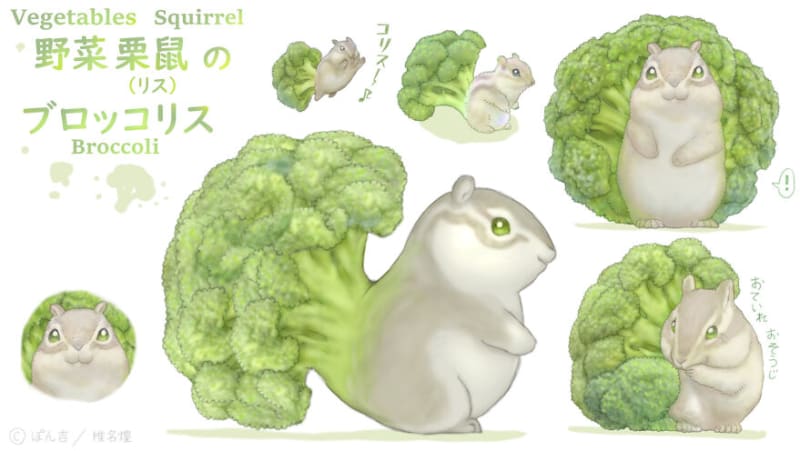 Kombinace zvířat se zeleninou 12