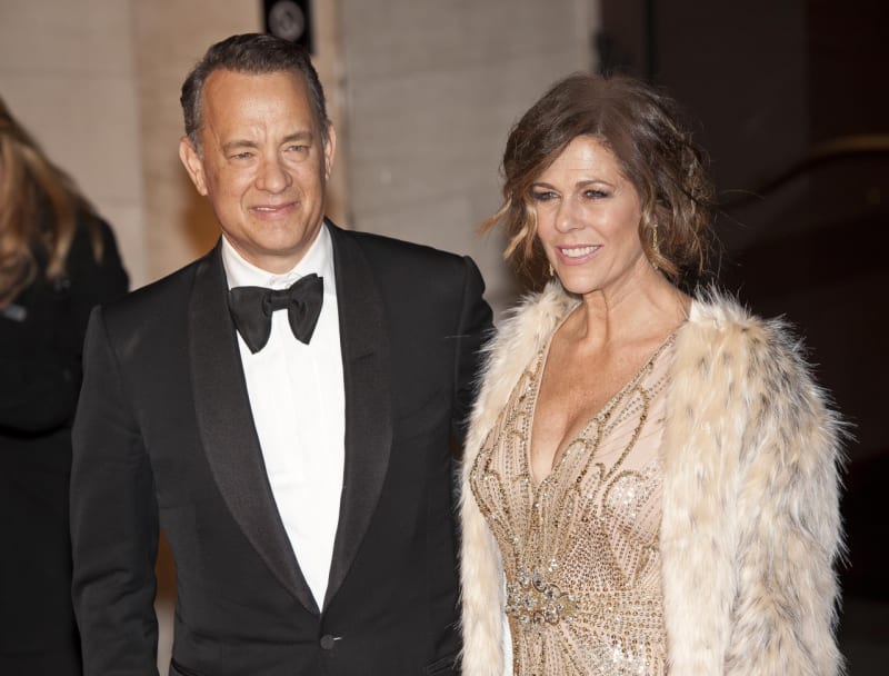 Tom Hanks s manželkou Ritou Ora